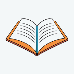 Creative Vector Illustration of an Open Book with Logo Design