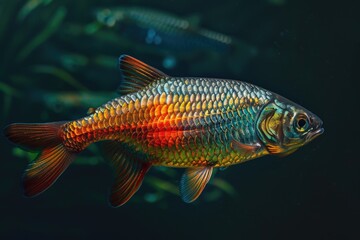 Fototapeta premium A fish swimming in the water, suitable for use as a background or illustration