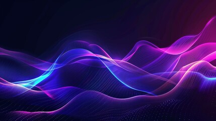Obraz premium A purple and blue wave with a lot of sparkles