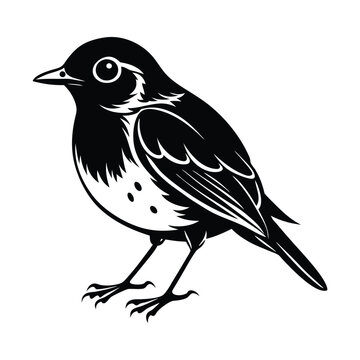 recommend clip art: Robin bird logo style silhouette vector illustration