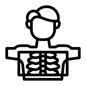 recommend clip art: X ray icon in outline style