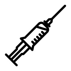 Injection icon in outline style