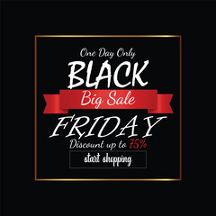 Typography banner for Black Friday.