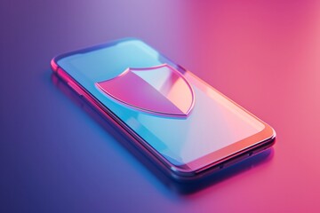 A secure 3D smartphone for safe online shopping and payments, with protection and safety features.