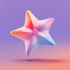 Obraz premium 3d style illustration of multi color stars illustration, 3D holiday concept illustration for birthday or new year