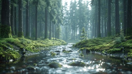 Obraz premium waterfall in the forest