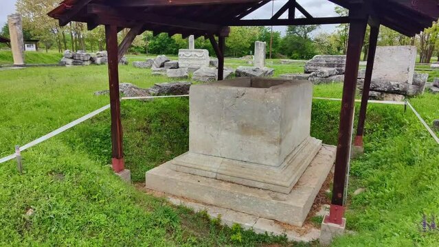 Ruins of Roman and early Byzantine city of Nikopolis ad Istrum. Archaeological reserve 'Nicopolis ad Istrum'. Veliko Tarnovo. Bulgaria.
