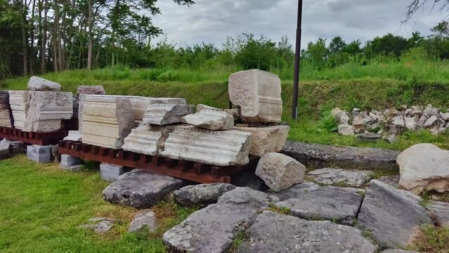 Ruins of Roman and early Byzantine city of Nikopolis ad Istrum. Archaeological reserve 'Nicopolis ad Istrum'. Veliko Tarnovo. Bulgaria.
