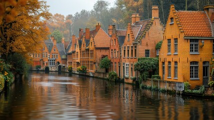 Naklejka premium city canal in the country