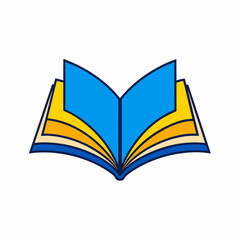 Open book vector art illustration