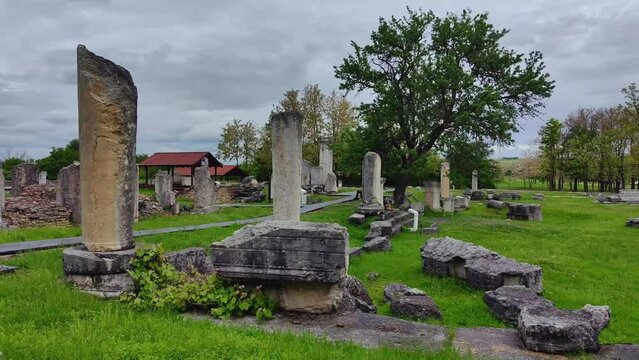 Ruins of Roman and early Byzantine city of Nikopolis ad Istrum. Archaeological reserve 'Nicopolis ad Istrum'. Veliko Tarnovo. Bulgaria.
