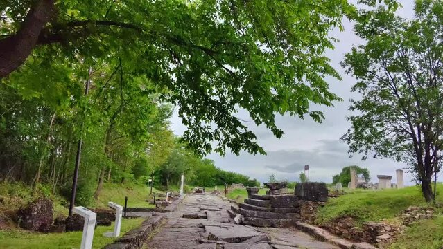 Ruins of Roman and early Byzantine city of Nikopolis ad Istrum. Archaeological reserve 'Nicopolis ad Istrum'. Veliko Tarnovo. Bulgaria.
