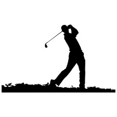 Fototapeta premium guy golfing