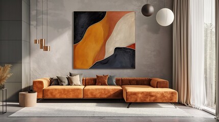 Contemporary Home Decor with Colorful Art