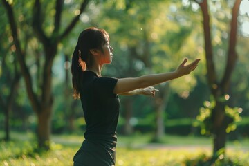 A woman is throwing a frisbee, likely for recreational or competitive purposes