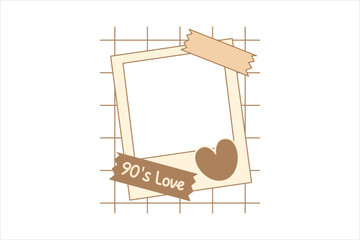 Fototapeta premium Retro Collage Frame Sticker Design