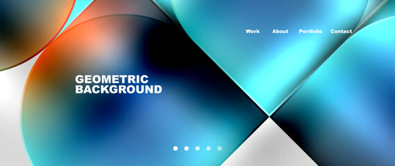 Obraz premium Round squares, circles with fluid gradients. Vector Illustration For Wallpaper, Banner, Background, Card, Book Illustration, landing page