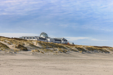 Beach on Juist, East Frisian Islands, Germany, in spring.
