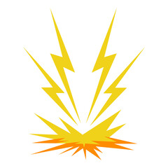 Nature Element electric thunder crush the target icon for symbol or emblem Guild on game