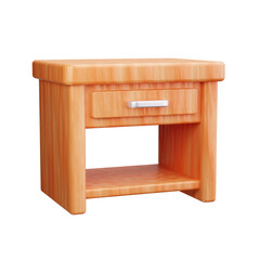 bedside table 3d render icon