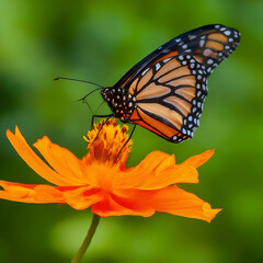 Fototapeta premium monarch butterfly on flower