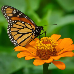 Fototapeta premium monarch butterfly on flower