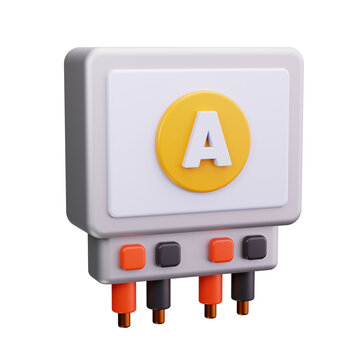 ammeter 3d render icon