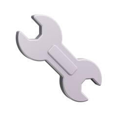 wrench 3d render icon