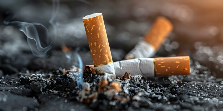 Exploration of cigarette smokings harmful effects on lung health and addiction. Concept Cigarette Smoking, Lung Health, Harmful Effects, Addiction, Public Health