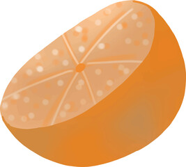 Cartoon tropical fruit named orange