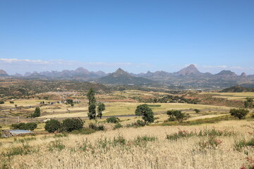 Obraz premium Adwa chain of mountains, North Ethiopia - Central Tigray