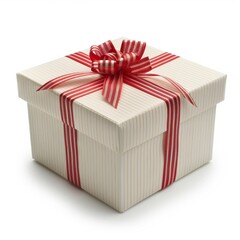 Obraz premium Gift box isolated on background. Surprise for birthday, present for new year, gift anniversary and valentine's day. a Christmas gift box