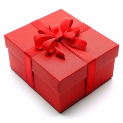 Obraz premium Gift box isolated on background. Surprise for birthday, present for new year, gift anniversary and valentine's day. a Christmas gift box