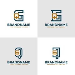 Elegant Letters GQ and QG Monogram Logo, suitable for business with QG or GQ initials
