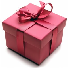 Obraz premium Gift box isolated on background. Surprise for birthday, present for new year, gift anniversary and valentine's day. a Christmas gift box