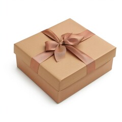 Gift box isolated on background. Surprise for birthday, present for new year, gift anniversary and valentine's day. a Christmas gift box