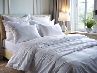 bed in bedroom generative ai