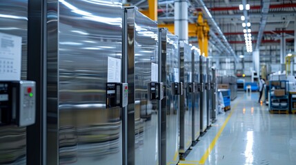 Obraz premium Production of Refrigerator at the modern factory