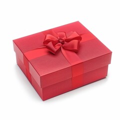 Gift box isolated on background. Surprise for birthday, present for new year, gift anniversary and valentine's day. a Christmas gift box