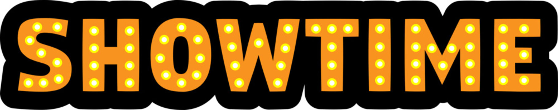 Show time lettering effect design