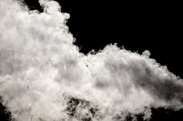 Smoke isolated on black background