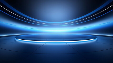 Abstract futuristic technology circle concept design scene illustration, sci-fi futurism concept illustration