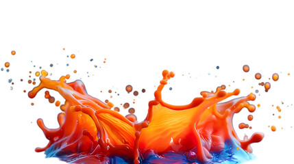  Lively and dynamic color splashes on a clean transparent background, isolated and impactful, PNG Cutout