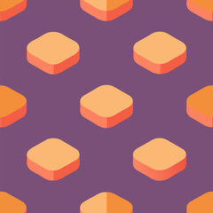 A seamless design featuring orange squares set against a purple backdrop