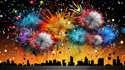 Create a memorable superherothemed birthday invitation with a dynamic comic book explosion background.