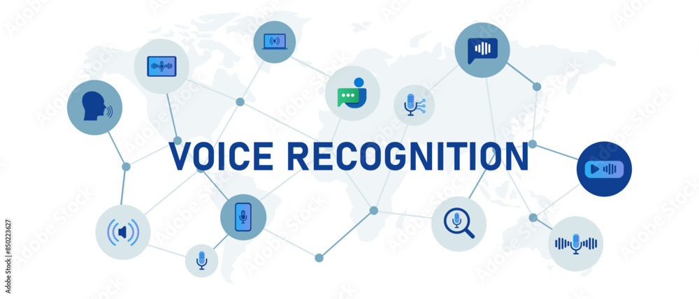 Poster voice recognition speech command technology machine for assistance interaction