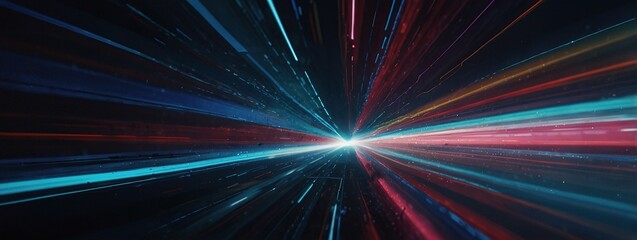 Technology screen with abstract high speed technology POV motion blur