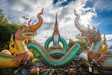 Fototapeta premium Wat Pa Phu Pang is a famous temple in Si Mueang Mai district, Ubon Ratchathani, Thailand