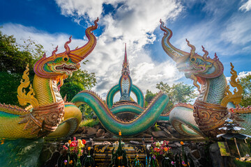 Fototapeta premium Wat Pa Phu Pang is a famous temple in Si Mueang Mai district, Ubon Ratchathani, Thailand