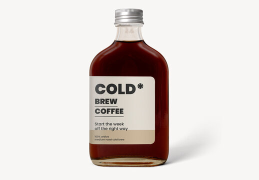 Cold Brew Coffee Bottle Mockup